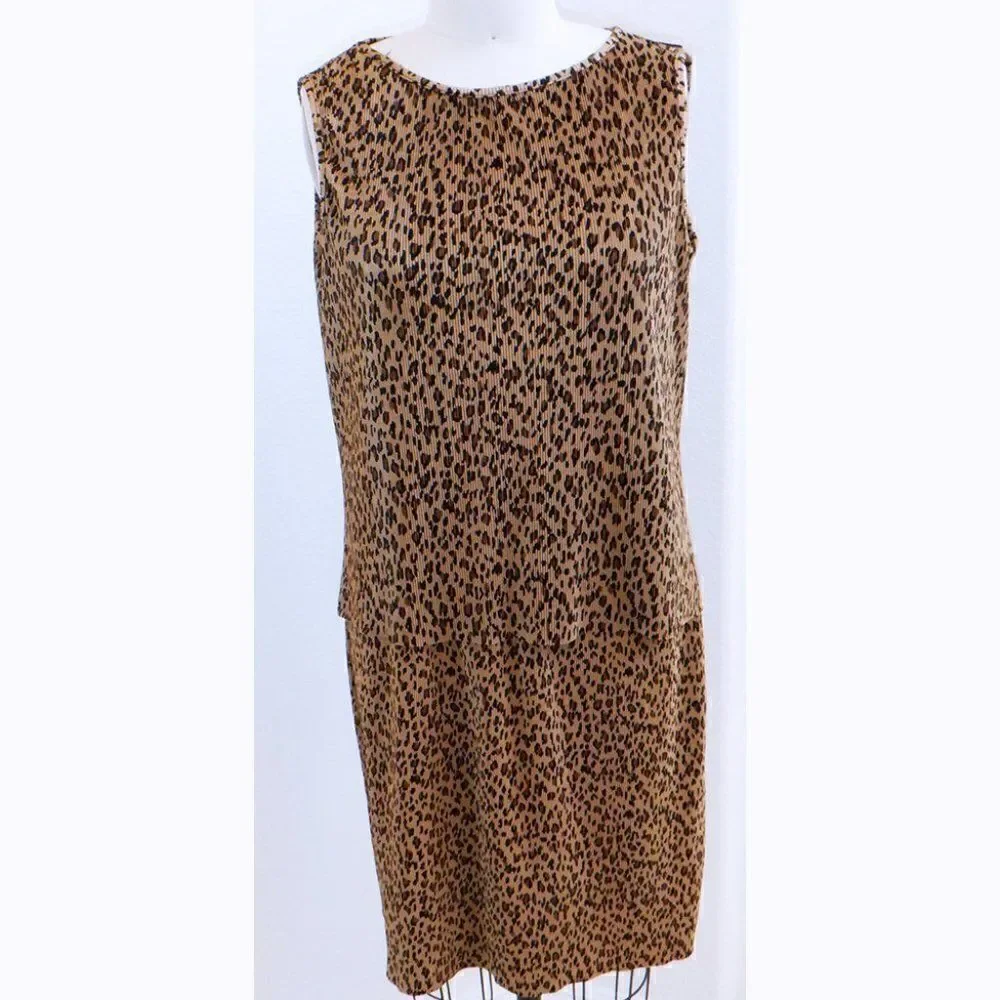 2pc animal print stretchy skirt set